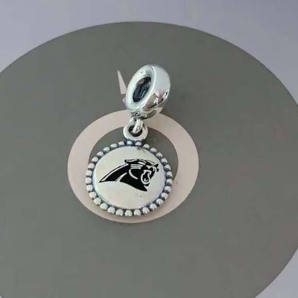 Pandora Carolina Panthers Charm Pendant|S925 Sterling Silver Jewelry - Picture 1 of 4